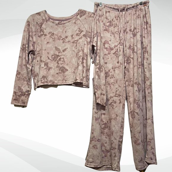 Danskin Other - NWT Danskin Lounge All Day 2 Piece Set, Mauve Purple Print, Size S